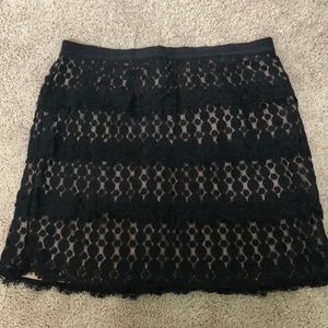 Ann Taylor Black Lace Skirt